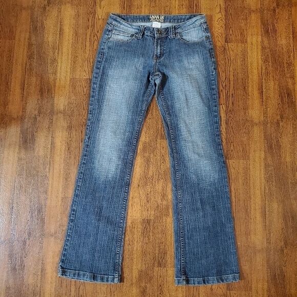 Zana Di Juniors Sz 11 Distressed Boot Cut Denim Blue Jeans - Picture 2 of 10